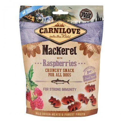 Ласощі Carnilove Dog Crunchy Snack для собак, скумбрія та малина, 200 г 100409/8875 фото