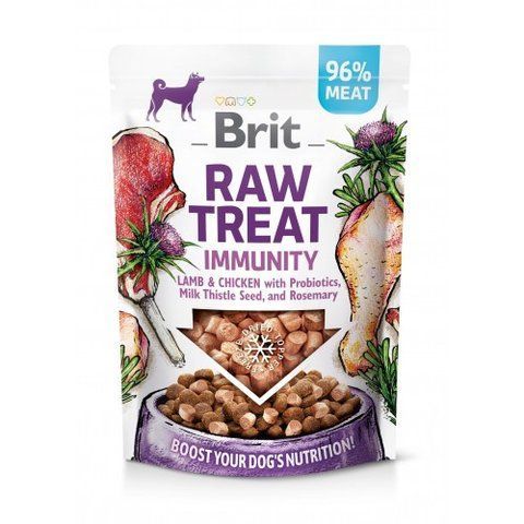 Лакомство для собак Brit Raw Treat freeze-dried Immunity для иммунитета, ягненок и курица, 40 г 112133 фото