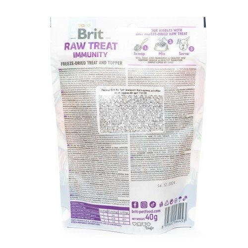 Ласощі для собак Brit Raw Treat freeze-dried Immunity для імунітету, ягня і курка, 40 г 112133 фото