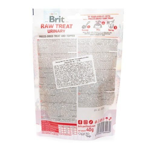 Лакомство для собак Brit Raw Treat freeze-dried Urinary для профилактики мочекаменной болезни, индейка, 40 г 112134 фото